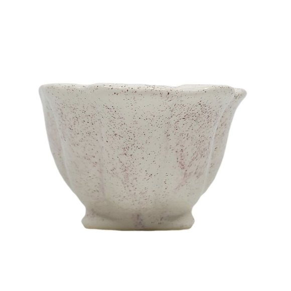 Vintage USA 200 Ceramic Seashell Planter Tabletop Serving Bowl Speckled Cream - Picture 7 of 10